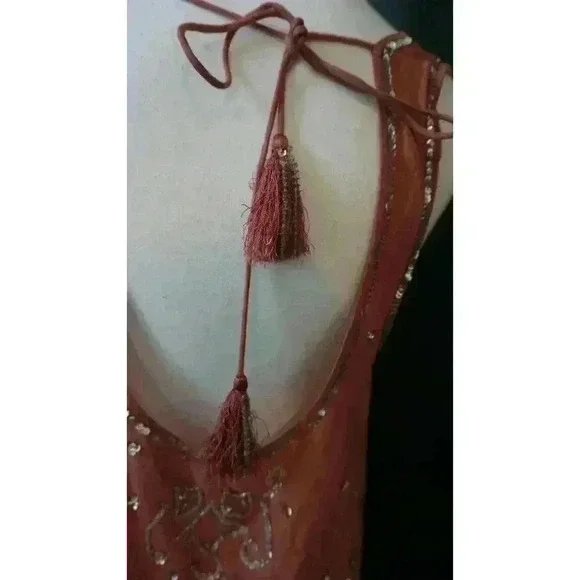 Free People Copper Starry Night Tunic – Sleeveless Boho Summer Top (M) - Picture 11 of 16